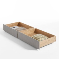 Набор Из 2 ящиков для кровати Elori 200 см серый LA REDOUTE INTERIEURS  фото, kupilegko.ru